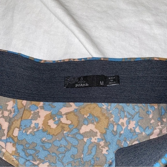 PrAna MEDIUM Puffect skirt midi floral brown blue - Picture 5 of 7